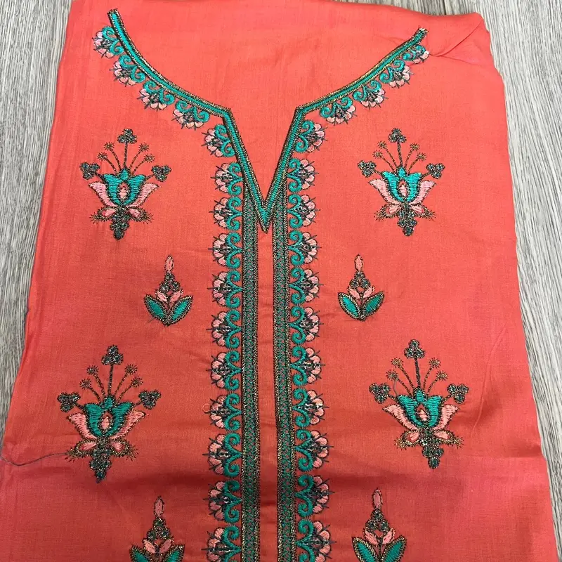 Embroidered lawn 3 piece. Lawn dupatta. Unstitched. Pakistani/Indian summer outfit. Casual. 3