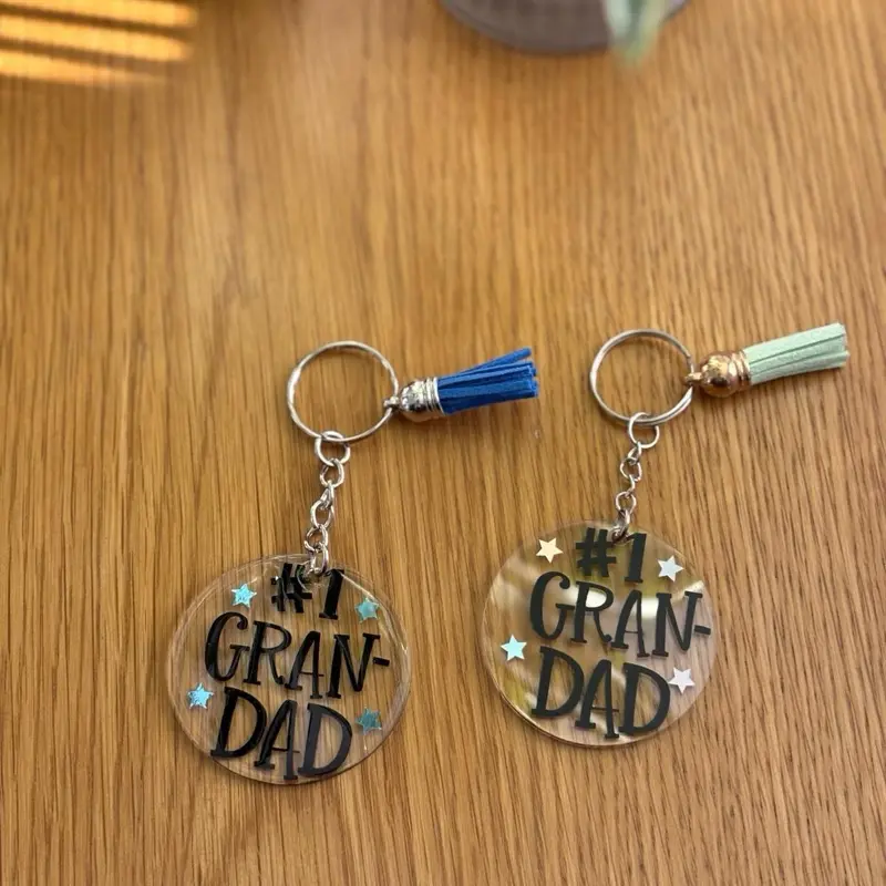 Number 1 grandad keyring 0
