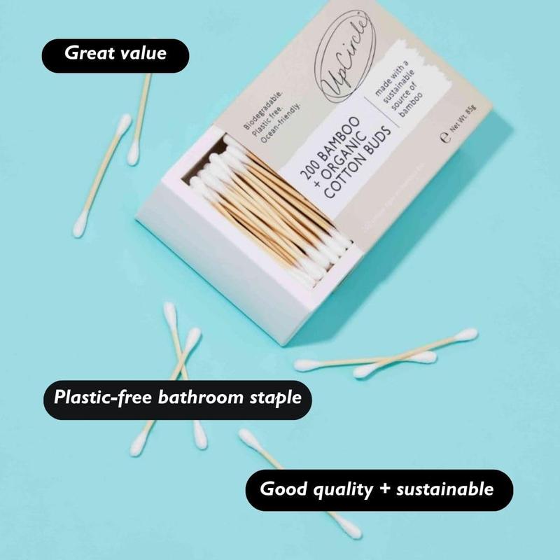 600 pack Cotton Buds , 100% Biodegradable Cotton Swab with Wooden Handles for Cleaning Ear, Makeup enhance, Keyboard cleaning, for wound Daily Cosmetic 7