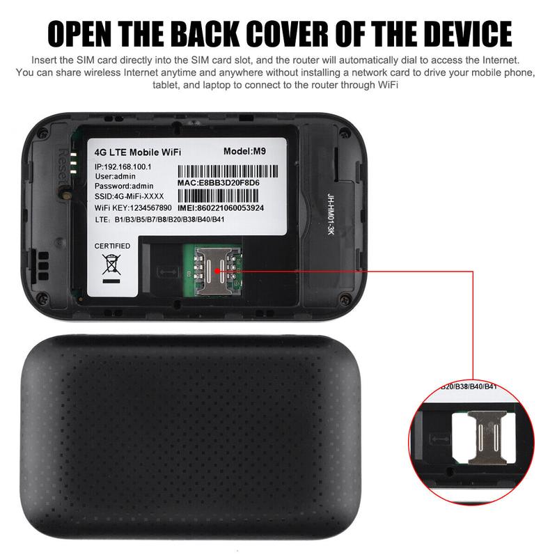 Product Introduction of Unlocked 4G LTE LCD Portable Mobile Broadband Wireless WiFi Router MiFi Hotspot 16