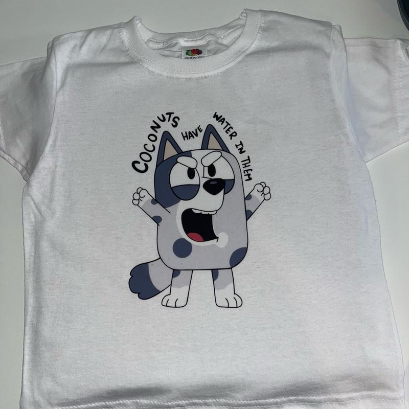 Coconuts have water in them muffin kids tshirt unisex bluey inspired toddler boy clothing 1