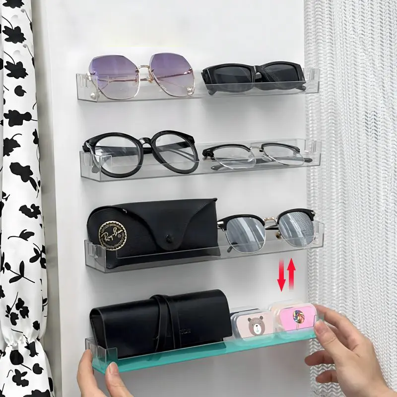 1-3pcs Transparent Glasses Holder Book Display Stand Wall Storage Rack Magazine Storage Rack Newspapers Wall Shelf Room Decor 4