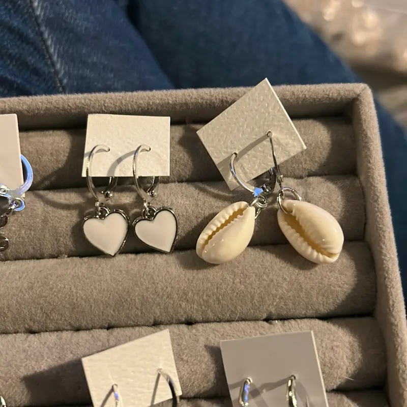 Hoop Earrings with Cute Charm for Women - Fashion Accessory 4