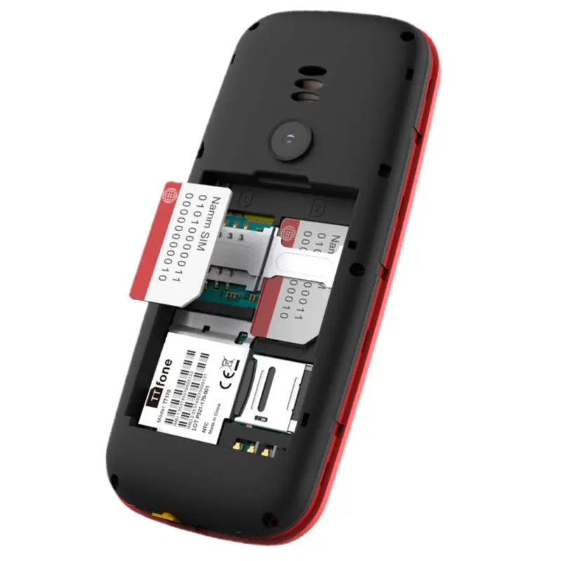 TTfone TT170 Red Dual SIM with Mains Charger, Giff Gaff Pay As You Go 1