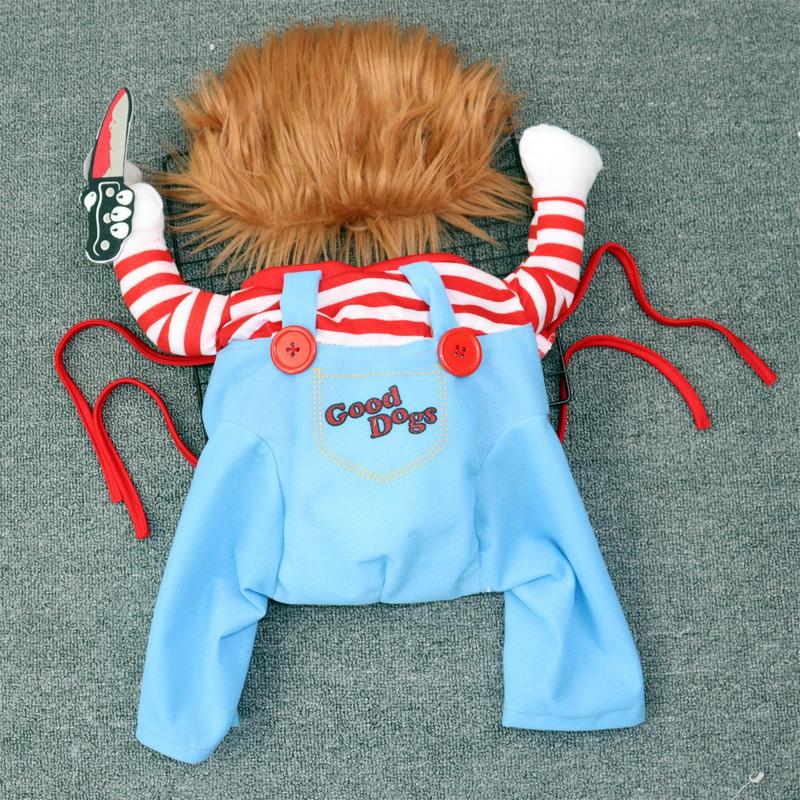 A dog transforms into a funny costume for a large dog in a wig for Halloween pets 0