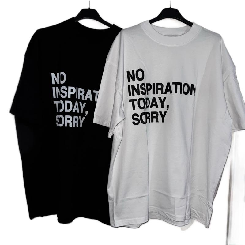 [STYLE WITH A SMILE] - No Inspiration Today T Shirt - Comfortable Breathable Oversized Womenswear 3
