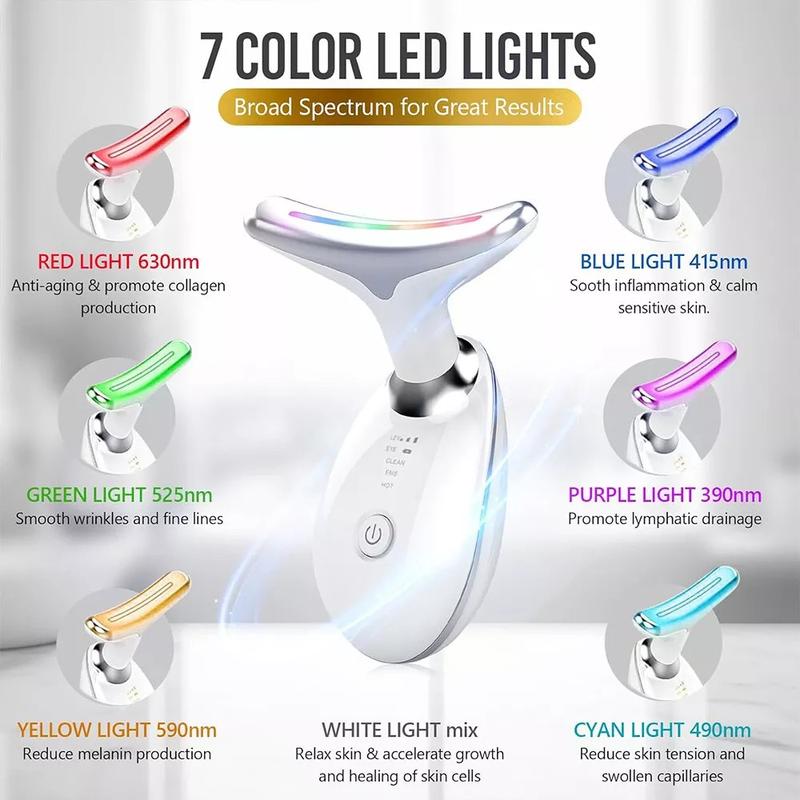 7 in 1 Red Light Therapy Anti Aging Face Neck Massager Electric Face Lift Device for Facial Comfort skincare machine beauty 3