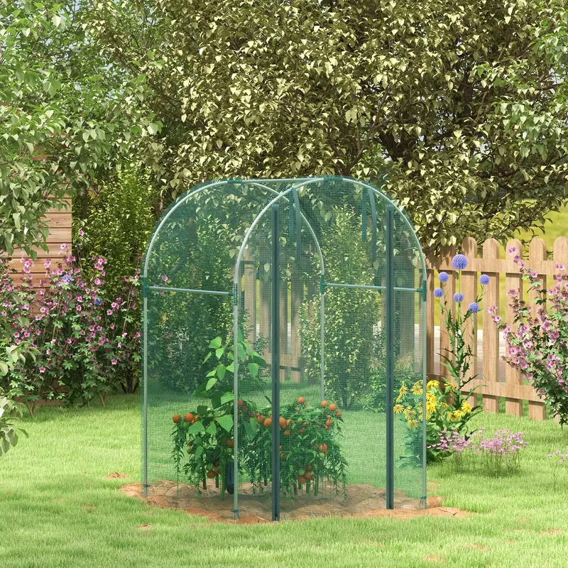 120 x 120cm Mini Polytunnel Greenhouse for Plants and Vegetables by Outsunny 1