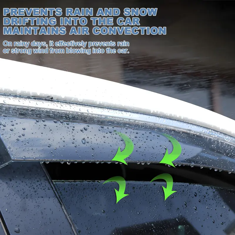 4 Pcs Dark Smoke Wind Deflectors With Clips Window Visors Weather Shields Sun Guard Rain Deflector For Ford For Focus LII MK3 4-Door 5-Doors 2011-2018 Hatch 2