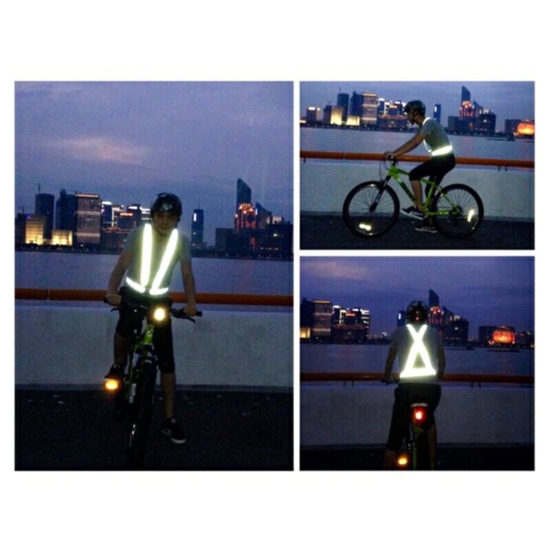 Product Introduction of Cycling Reflective Vest High Visibility Safety Vest for Night Riding Running Bicycle Motorcycle Outdoor Sports Vest Elastic Band 42