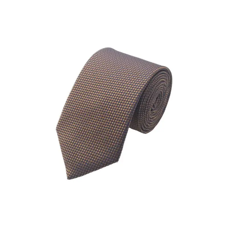 Bronze and navy-toned houndstooth patterned tie