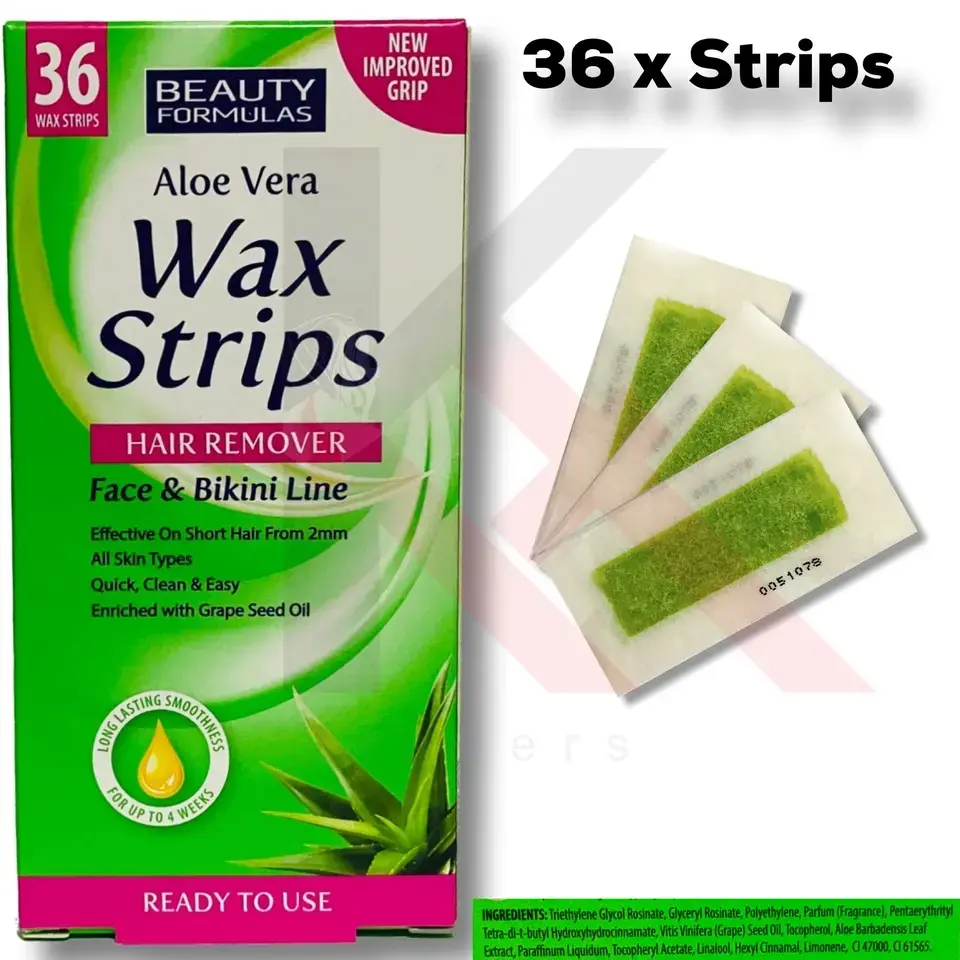 Face and Bikini Hair Removal Waxing Strips Ready to use Wax Beauty Formulas Body Care Cosmetic