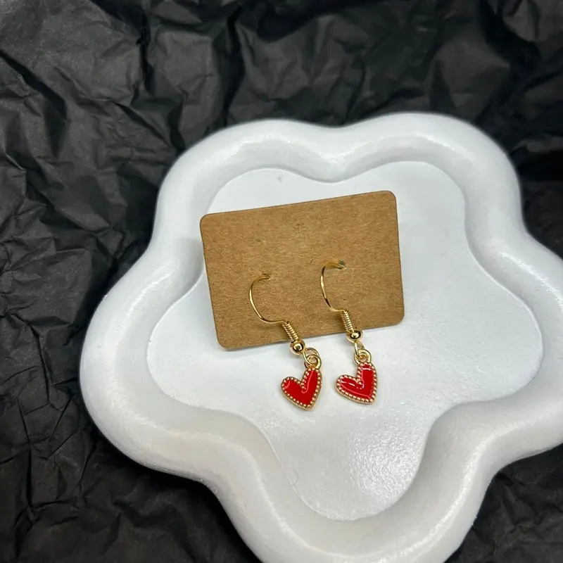 Colourful love heart earrings - valentines collection