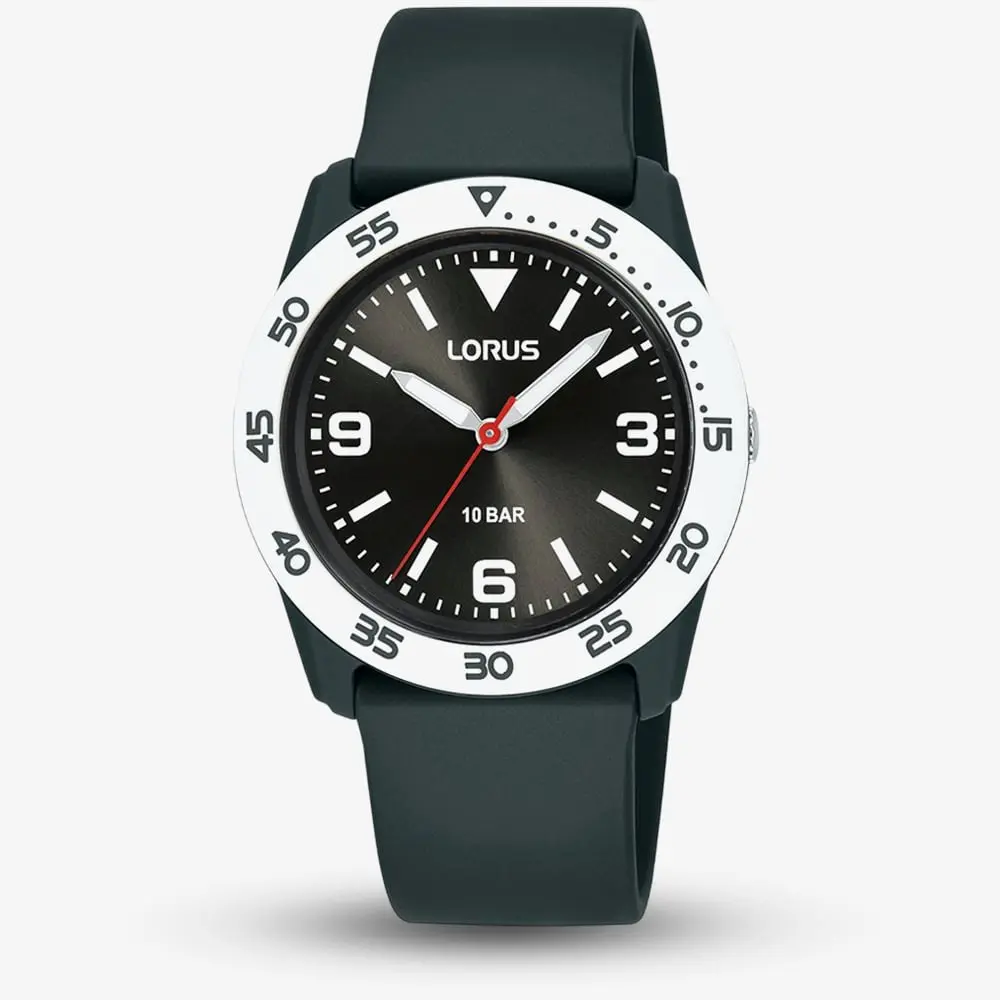 Lorus Unisex First Diver Black & White Watch RRX85HX9