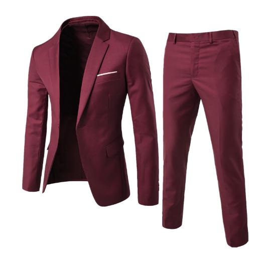 Product Introduction of Men's 2-piece suit slim fit business suit jacket casual jacket long pants 3