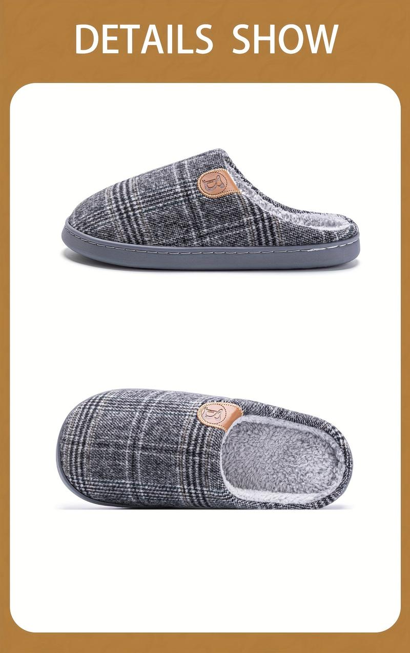 Product Introduction of Mens PLUS SIZE Luxurious Soft Plush House Slippers - Ultra-Cozy, Breathable, Anti-skid Slip-ons with Fuzzy Lining for Indoor Comfort - Ideal for Autumn, Winter, and Cool Mornings 8