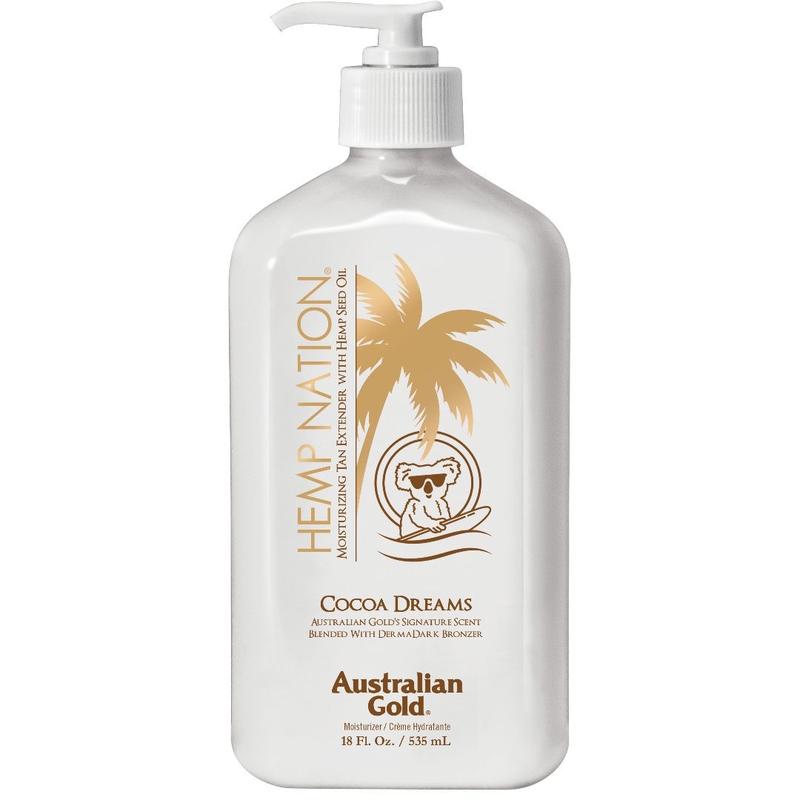 COCOA DREAMS AUSTRALIAN GOLD'S SIGNATURE SCENT BERNDED WITH DERMADARKO BRONZER Australian Gold. Maisturizer / Crème HydratanIe 18 F1. Oz. / 535 ml 0
