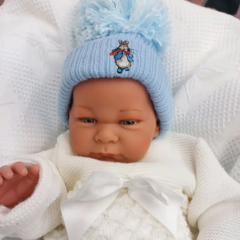peter rabbit themed hat with pom pom 2  sizes 1