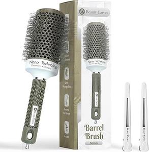 Beauty Carves Round Hair Dye Brush-Professional Comb for Men & Women- Heatless Hair Styling Tool Hair Drying, Professional Styling, Curling, Straightening, Detangling for All Types of Hair, Brush for Curly, Frizzy, Thick Hair, Haircare Gift