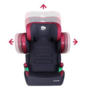 Product Introduction of globalkids i-Size High Back Booster Car Seat, Group 2/3 ISOFIX Toddler Car Seat, with Cup Holder, Adjustable Headrest/Backrest/Width, 3–12 Years, 15-36 kg, 100cm-150cm, Red Black 15