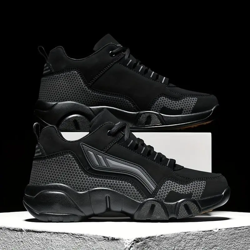 Comfortable Waterproof Men's Faux Leather Sneakers - Non-Slip Rubber Sole for All Seasons, Casual & Sporty Style 8