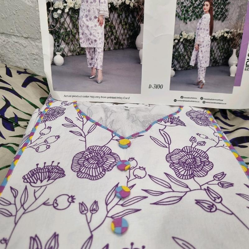 medium 2 piece  Tawakkal  lawn suit 5