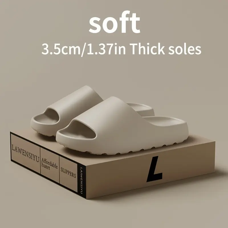 Unisex soft slippers, comfortable indoor/outdoor slippers sandals, non-slip textured design, fashion footwear 5