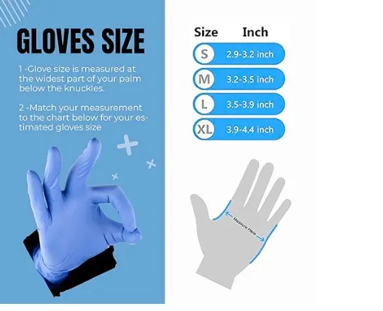 Professional Nitrile Powder Free Multi-Purpose Gloves, Disposable, Extra Strong - Box of 100 - Blue - Medium Cleaning 3