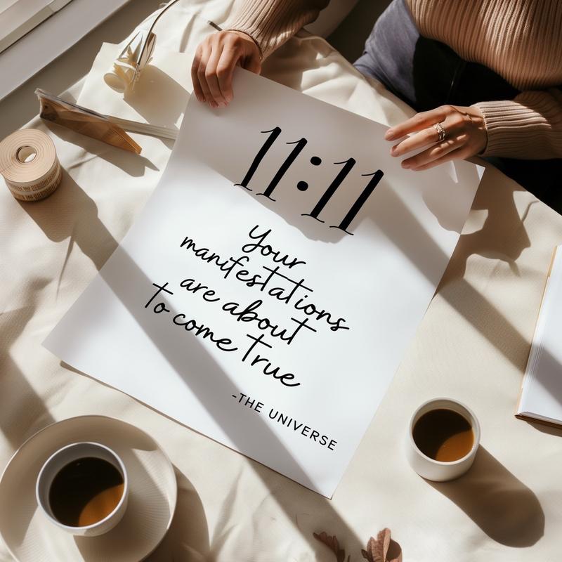 11:11 Angel Numbers, Spiritual, Spirituality, Trendy Prints, Affirmation Art Print, Modern Home Decor Typography Prints, Minimalist Decor, Simplicity Prints, Wall Art, Poster, Prints 2