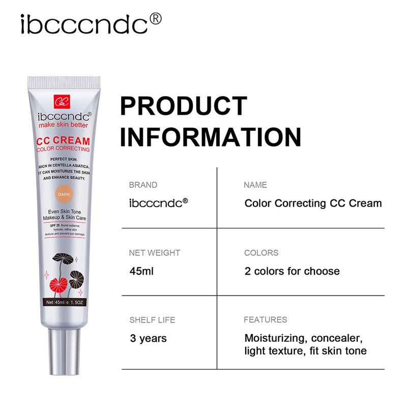 Product Introduction of Moisturizing Correcting CC Cream Waterproof Anti-sweat Makeup Before Concealer Lasting Women Makeup Protect Skin Erborian Make 32