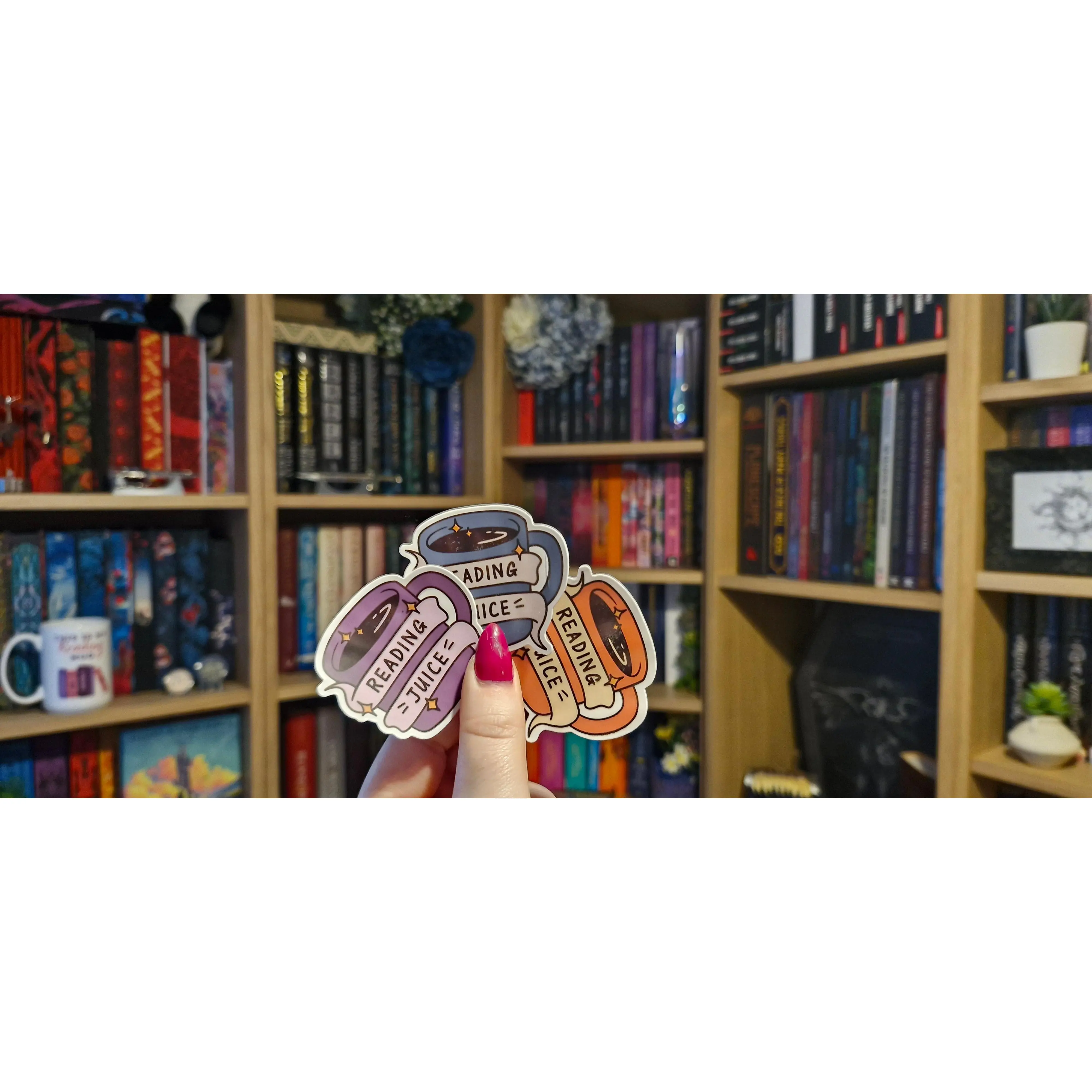 Sticker (Reading juice - 2.0 ver) Decor Decorative Vinyl Waterproof Print