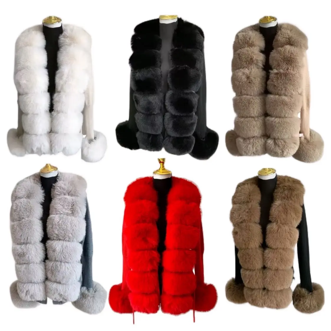 NAOMI Women's Faux Fur Cardigan for Winter - Knitwear, Womenswear Comfort Casual Soft  Simple Belted Fur Cardigan Coat Jacket Knit  Fluffy Comfortable