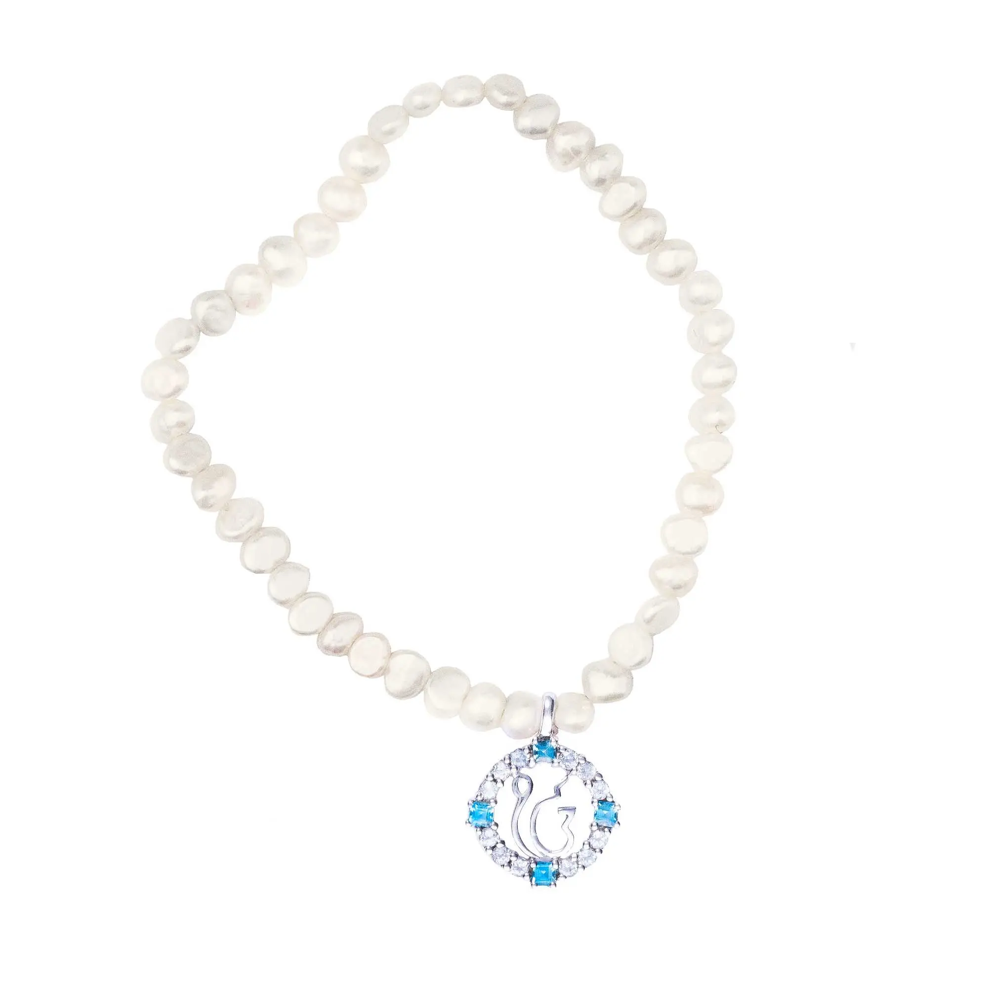 Pearl bracelet with Ik OanKar charm
