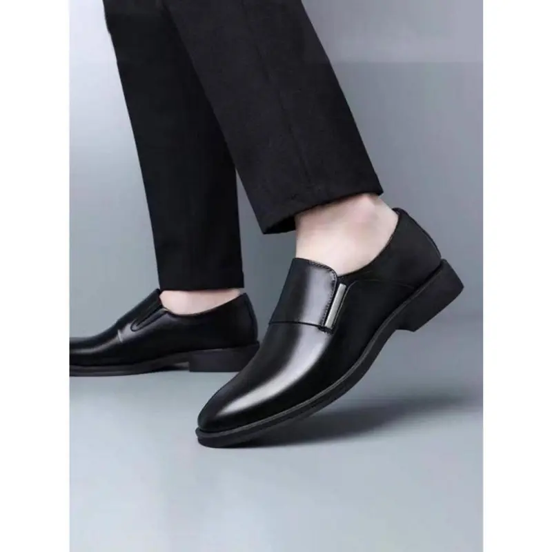 1 Pair Men's Business Solid Color Dress Shoes, Formal Shoes for Work Office, Slip on Dress Shoes for Men, Fashion Shoes for Party, Daily Clothing Decor for Outdoor 1