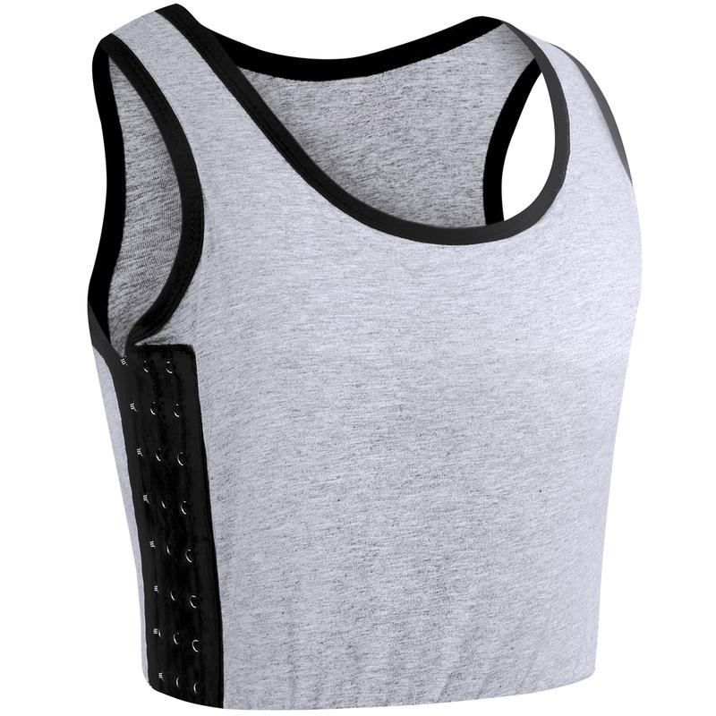 Product Introduction of XUJI Women Tomboy Trans Elastic Chest Binder Breathable Cotton Slim Fit Tank Top 16