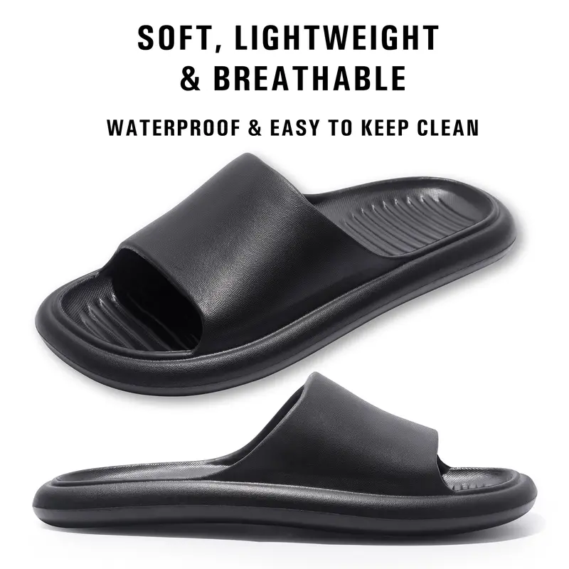 Men's  Sliders Anti-Slip Shower Slippers Comfortable Sandals Beach Pool Bathroom Garden Footwear Walking Shoes Shoe Lightweight Boy Flipflop Nail 4