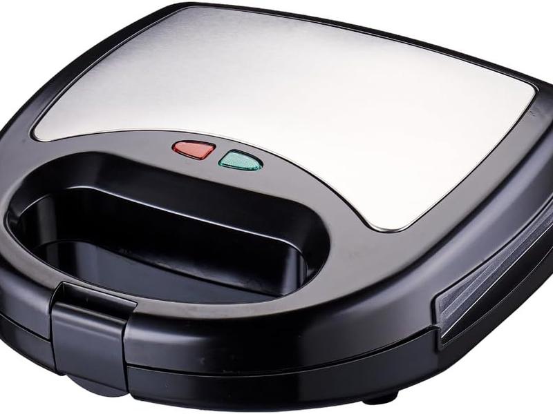 Domestic King 3 IN 1 Snack Maker Waffle Machine, Sandwich & Toastie Maker, Panini & Grill Press, Interchangeable Non-Stick Plates 3