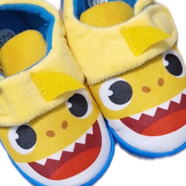 Unisex Baby Shark Yellow Slippers for Kids - Soft and Comfortable 4