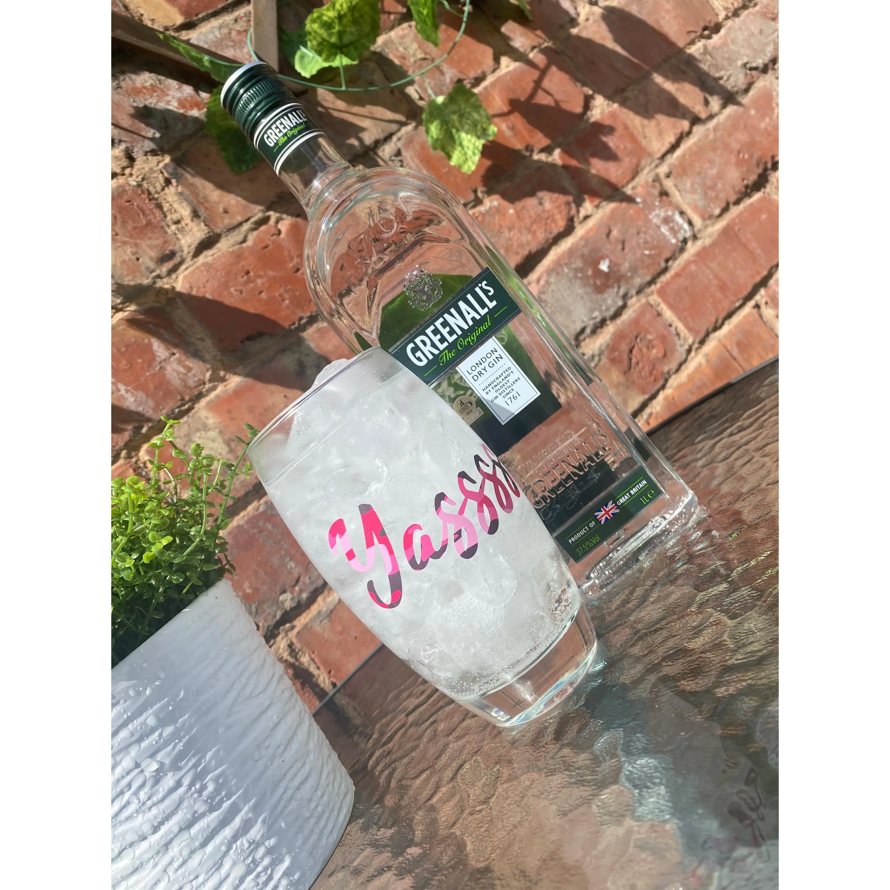 Personalised Large Gin Mojito Glass Tumbler