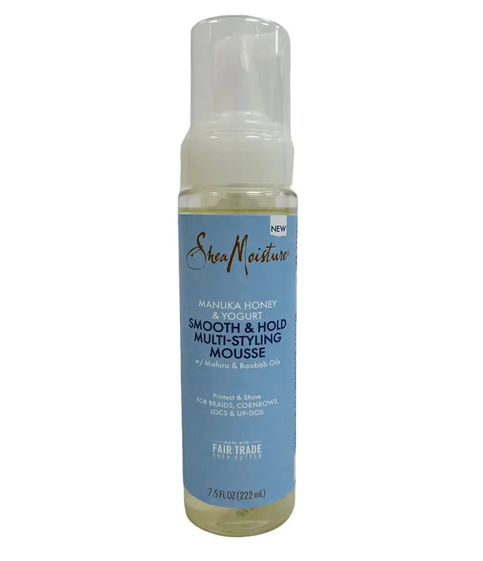 Shea Moisture Manuka Honey and Yogurt Multi Styling Mousse with Mafura and Baobab Oils - 222ml - Haircare, Conditioner Lightweight Shampoo Nourishing Smooth Cleanser Cleansing 0