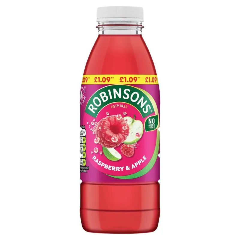 Robinsons Ready to Drink 12X500ML,Raspberry & Apple, Blackberry & Blueberry, Peach & Mango Bulk Buy Natural Fruity Beverage Tangy 4
