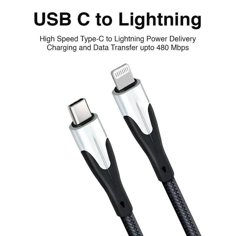 USB C to Lightning Cable 15cm, 1m, 2m Fast iPhone Charger Cable PD Fast Charging Type C to Lightning Cable iPhone Wire Lead for iPhone 14 Pro Max/Plus/13/12/11/XS/8/iPad/iPod 1