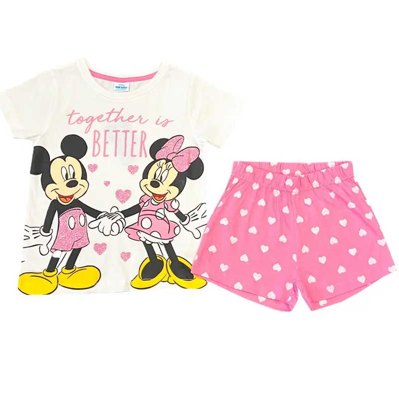 Disney Mickey and Minnie "Together is Better" Short Cotton Pyjama Set