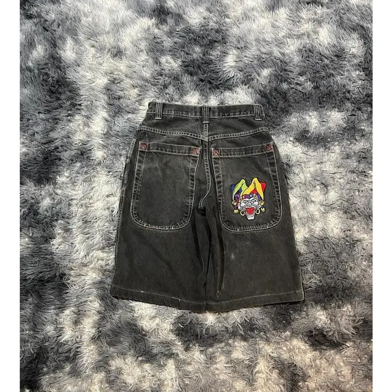 Y2K Baggy Shorts vintage American Streetwear printing Denim Shorts 2000s Hip Hop Men Women Casual Basketball Shorts Streetwear 2