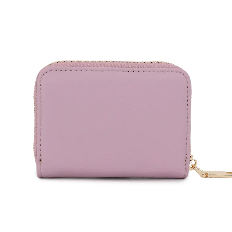 LONG&SONSmall Zip Around Wallet Multi-Slot, Women's RIFD Blocking Small Compact Bifold Leather Pocket Wallet Mini Zipper Purse Card Holder for Women 2