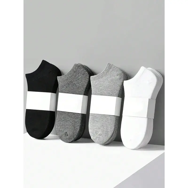 1/5/10/15/20/25/30 Pairs Men Socks Essential Ankle Socks, Soft & Lightweight All-Match Low Cut Ankle Socks, Women's Stockings & Hosiery, Gym Fabric Menswear Day Polyester Stripe Unisex Multicolor 6