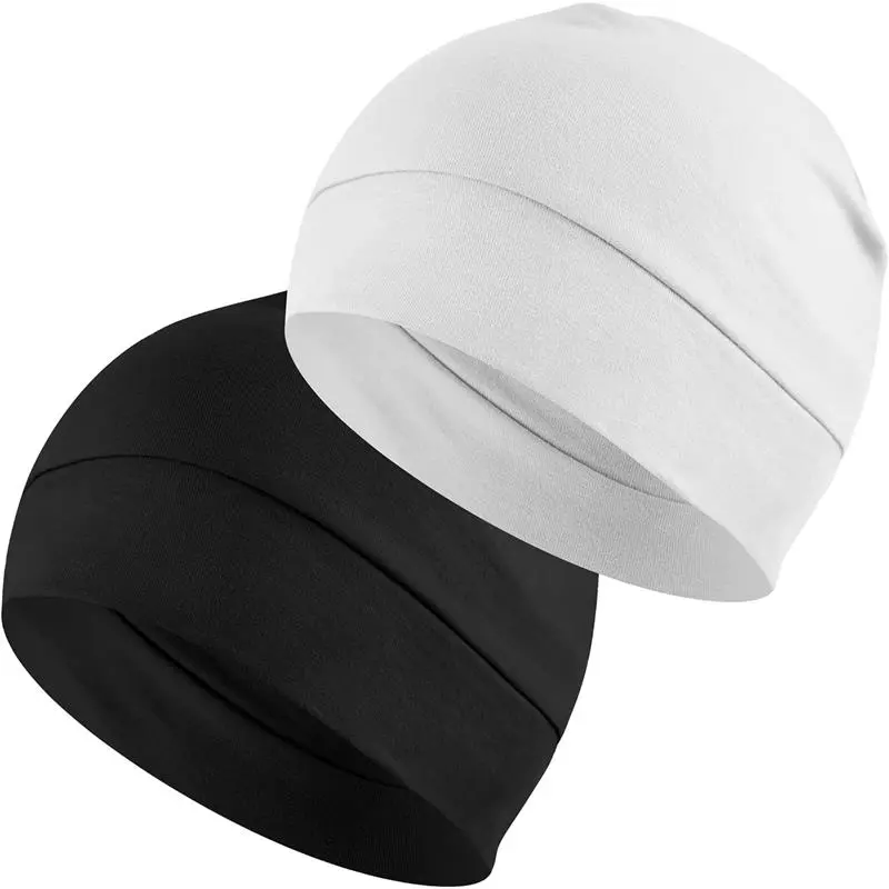 Unisex Cotton Skull Caps,2-Pack Lightweight Beanie Sleep Hats