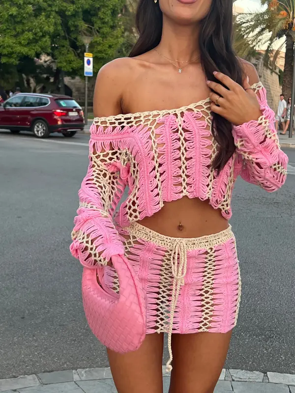 Alexia Crochet Two Piece - Rose 1