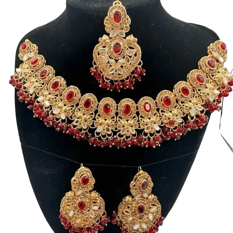 Maroon Stylish Necklace Set for Women - Latest Collection