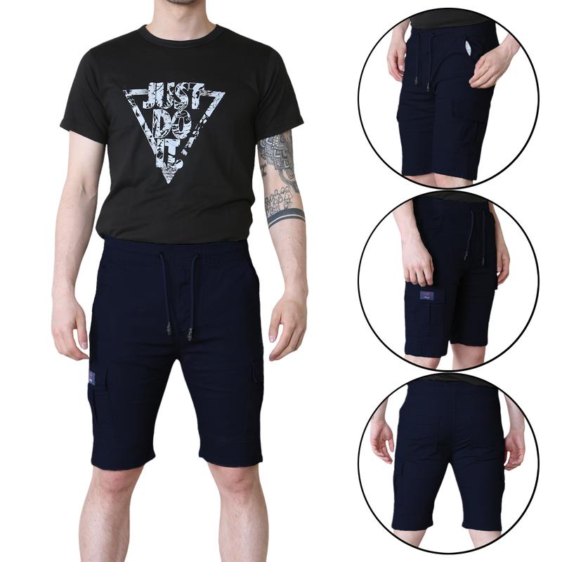 Mens Stretch Cargo Shorts Combat Elasticated Relaxed Fit Half Pants Cotton Work Size 30-38 4